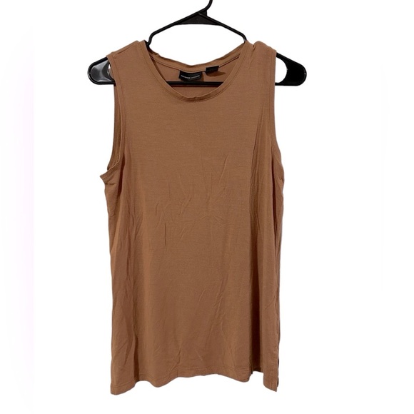 Adrienne Vittadini Women’s Tank Top Size M | Brown Sleeveless Knit Casual Chic - Picture 1 of 2